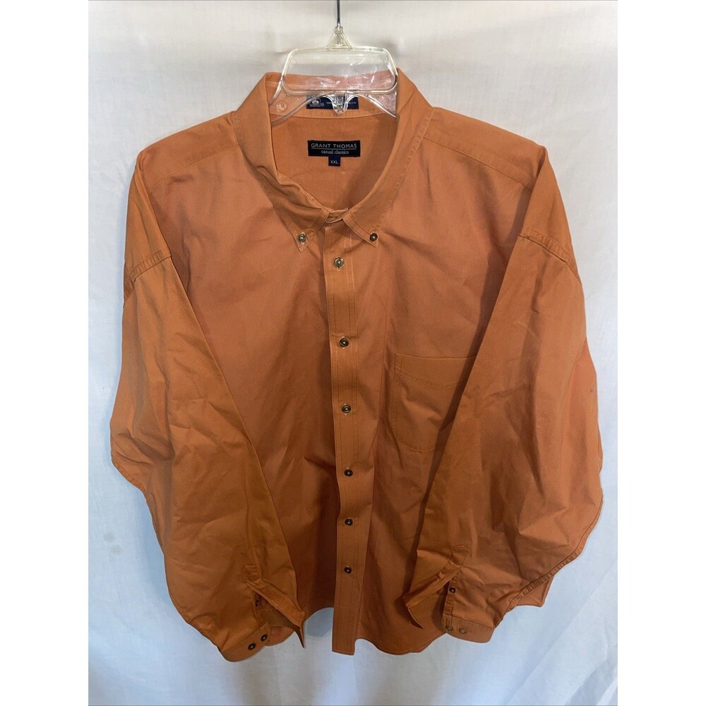 Grant Thomas Men’s Dress Shirt Size 2XL Orange Business Formal City